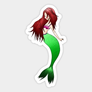 cute mermaid life under the sea for girls and women Sticker